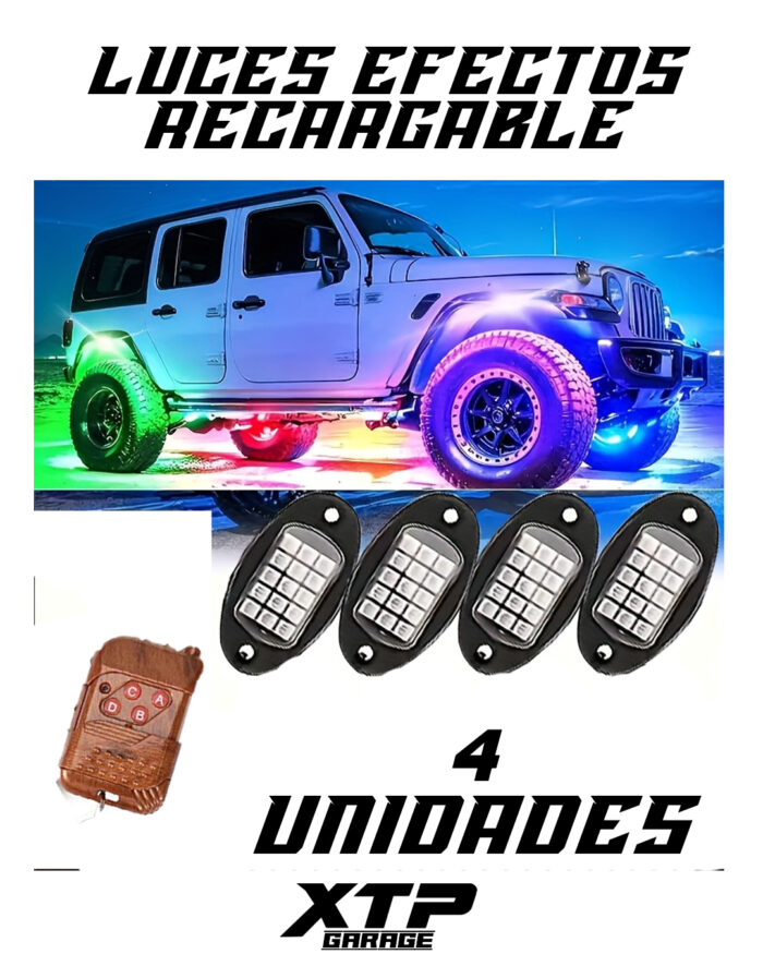 Luz recargable varios efectos